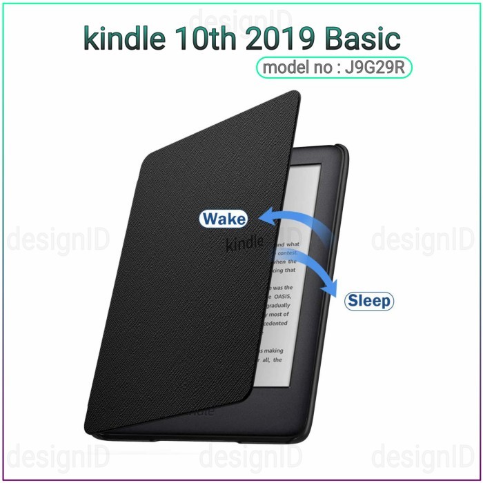 

promo -Amazon kindle 10th 2019 magnetic case with auto ke off casing unik - Black