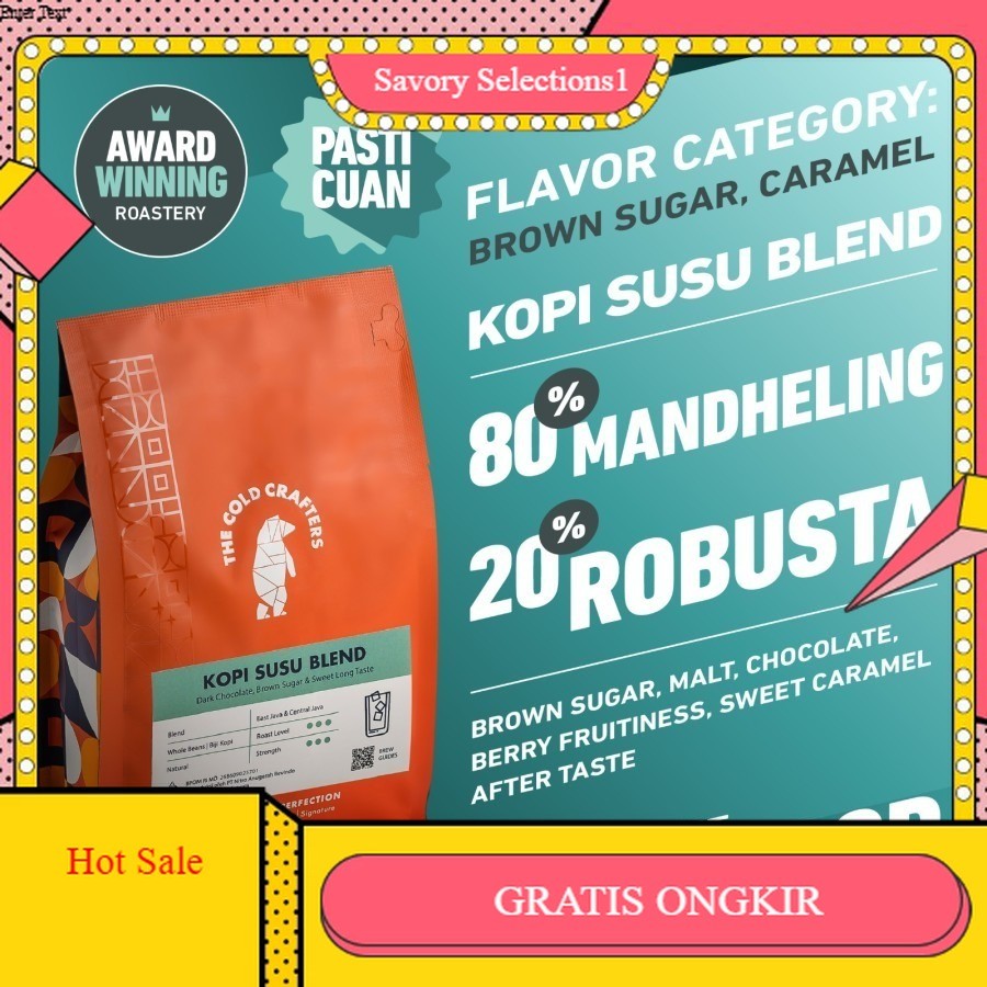 

【SAVORY】 FLASH SALE!! Kopi Susu Espresso Blend 80% 20% 500gr Minuman Kekinian Biji Bubuk Arabica 80% Robusta 20% Roasted Coffee Beans Biji Kopi Bubuk 500gram