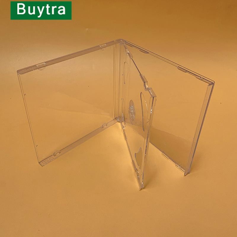 1pc Transparent Bottom CD Box Empty CD Case PP Plastic Milky Transparent CD Case CD Case Capacity 2 