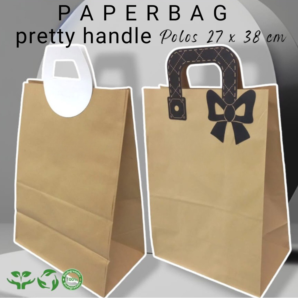 

Paper bag Kraft Polos Kantong Kertas Takeaway Pakaian Makanan Kue 5 PCS PB271638