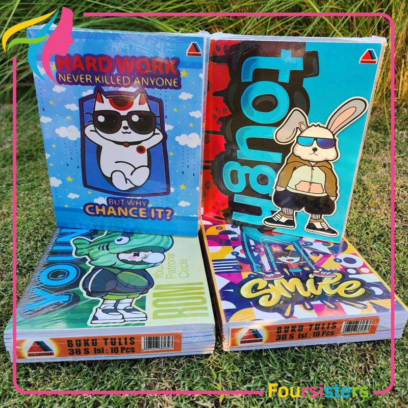 

[FS] 10pcs Buku Tulis Segitiga Quarto 38 lembar dan 58 lembar dan Buku Tulis Campus