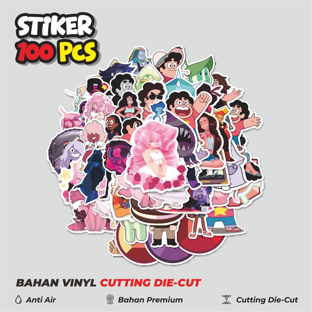 

Terbaru! 50 pcs Stiker Kartun Steven Universe Char Mix 2 Dekorasi Lucu Kreatif untuk Notebook, Skateboard, HP