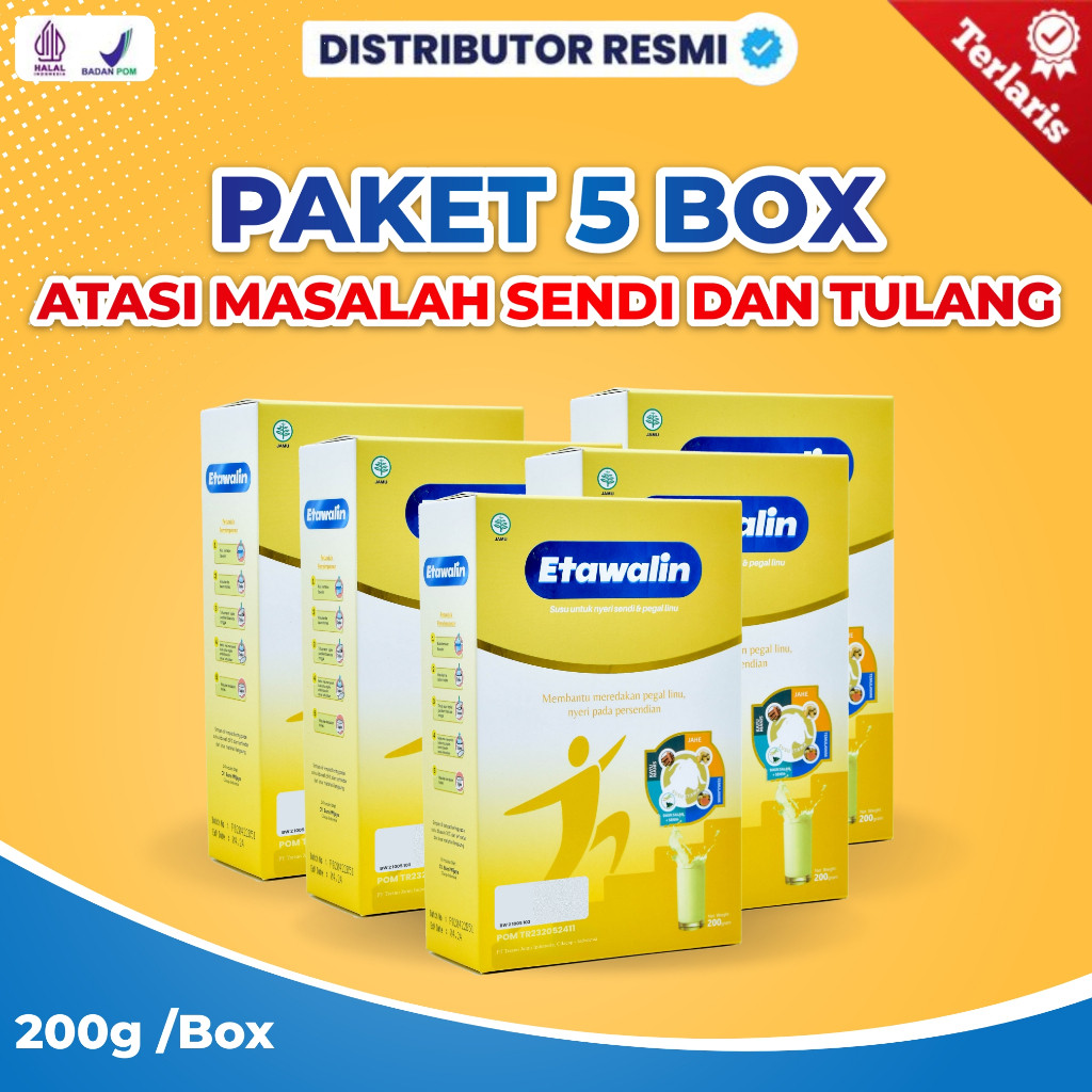 

ETAWALIN 5 BOX Susu Kambing Etawa Susu Terapi Nyeri Sendi Asam Urat RematikKesehatan Tulang Tulang
