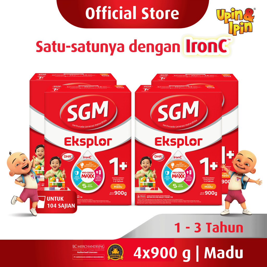 

Sgm Eksplor 1+ Dengan IronC Susu Pertumbuhan Rasa Madu 900GR x 4