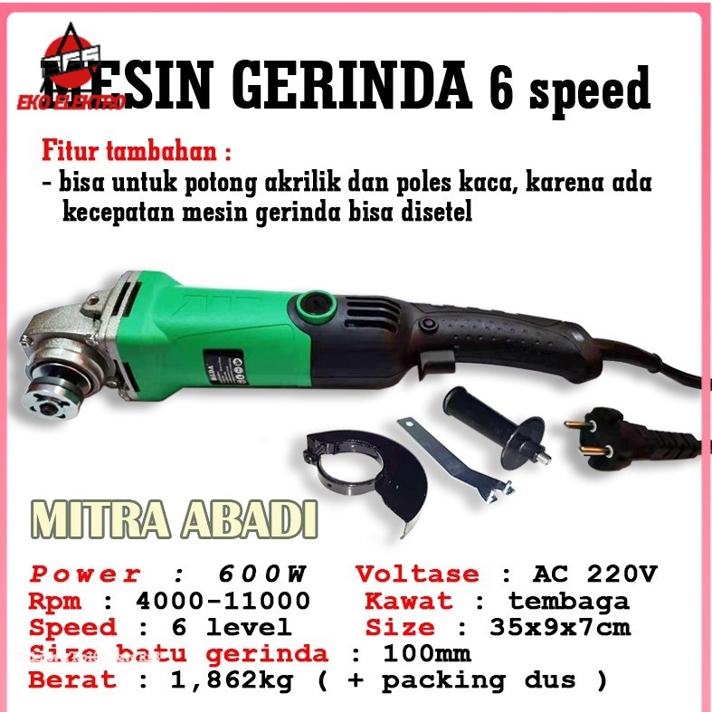 EES - Mesin Gerinda Poles Gurinda Tangan 6 speed Variable