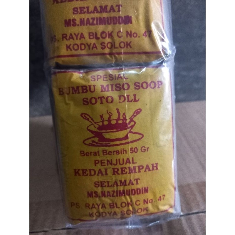 Bumbu Miso, sup, soto Asli Solok 50 gr