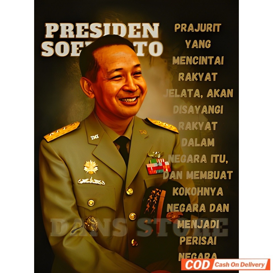 Poster Presiden, Poster Pak Harto ,Poster Soeharto,Hiasan Dinding,Pajangan dinding, HRT