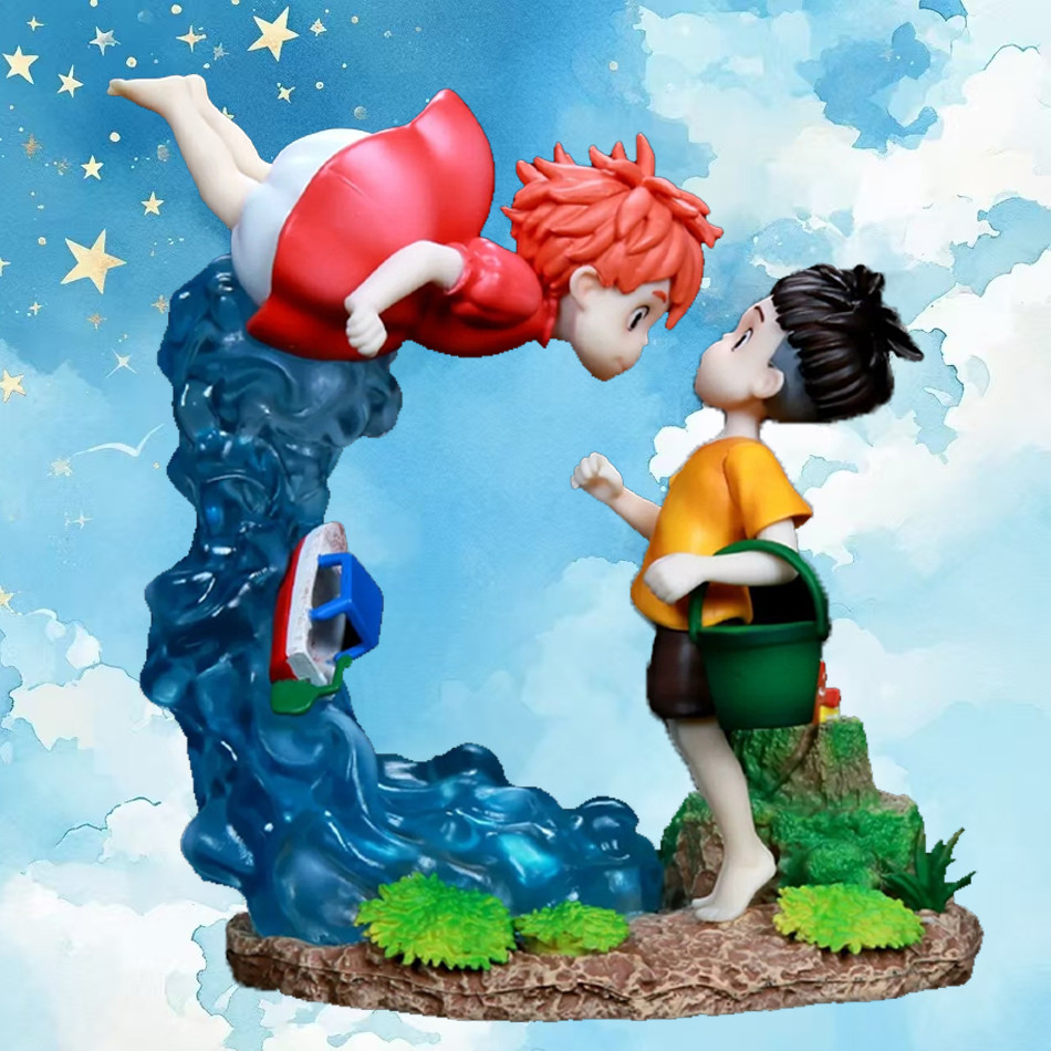 Ponyo On The Cliff Figure Ponyo Sousky Seagal Figure Pvc Gk Statue Anime Action Figurine 15cm Model 