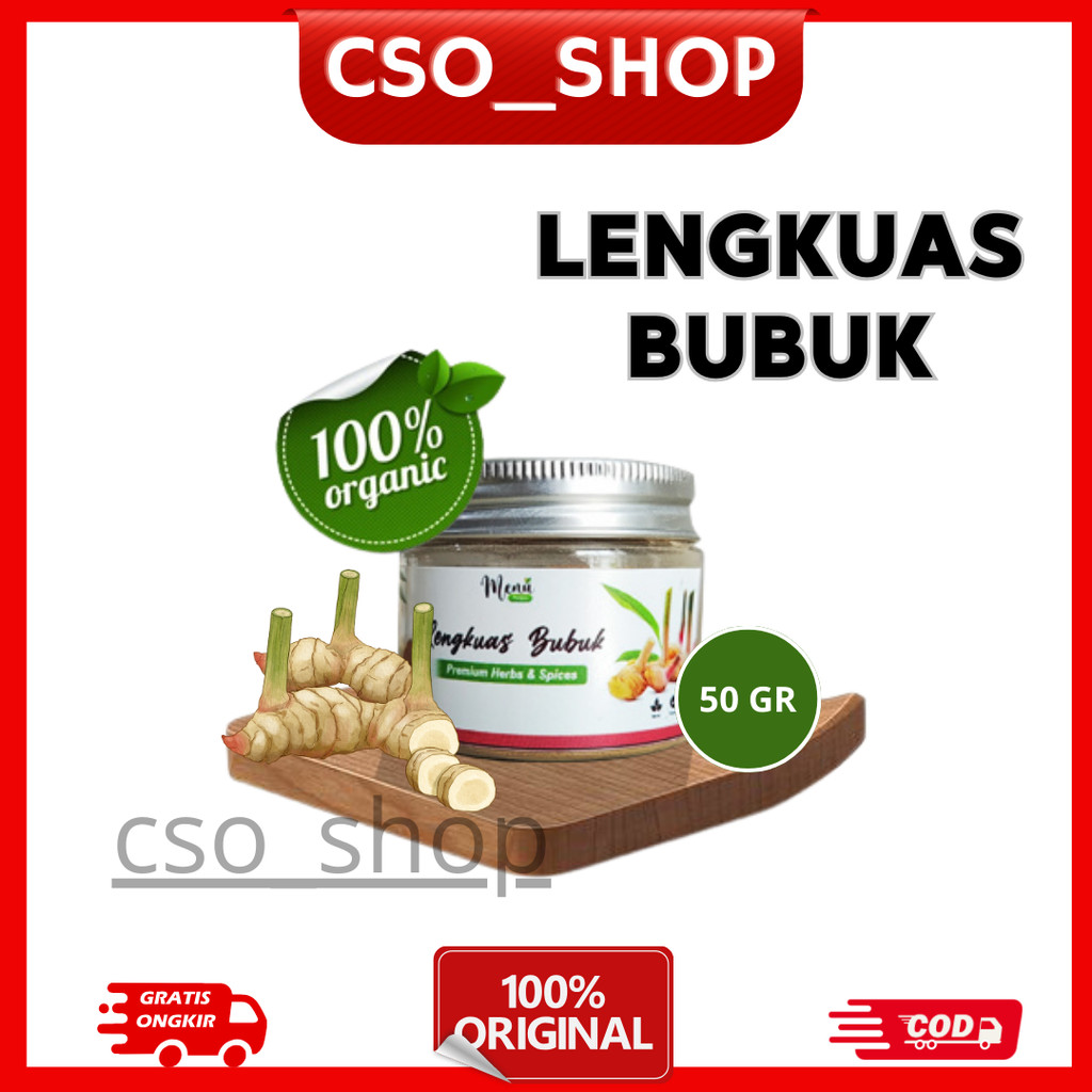 

Lengkuas Bubuk Asli 100% Tanpa Campuran - Laos Bumbu Masak Praktis & Sehat Menu Pangan