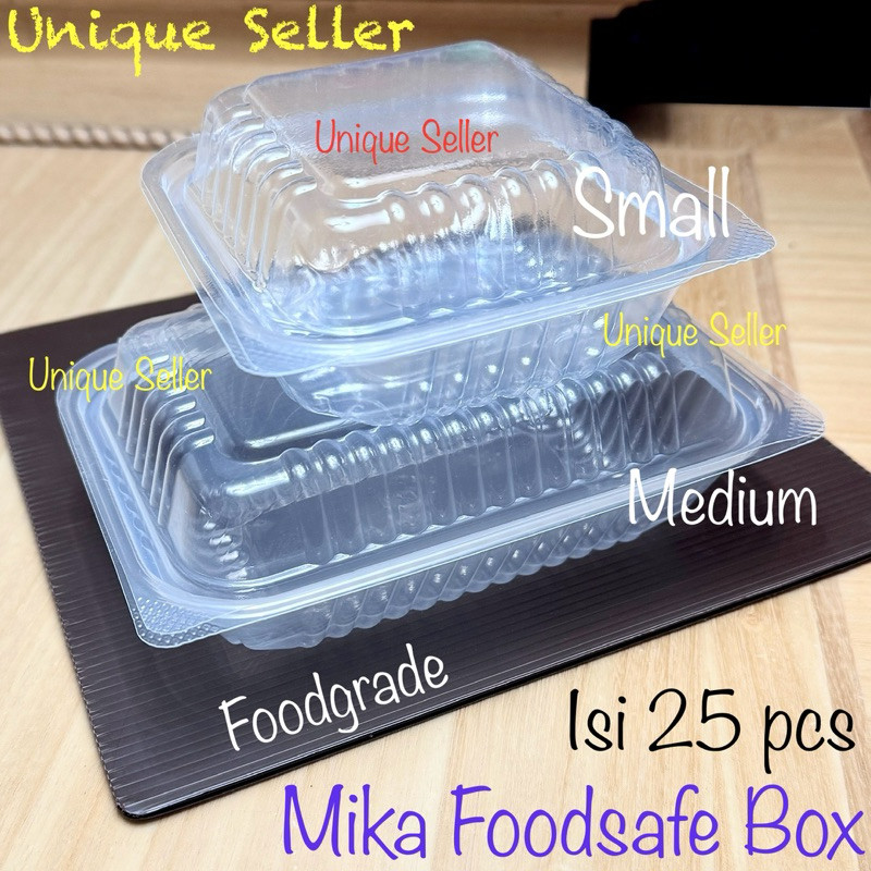 [Isi25] Mika Lunchbox Foodsafe Box Small Medium Tahan Panas / Mika Foodbox Lunch Box Food Safe S Kec