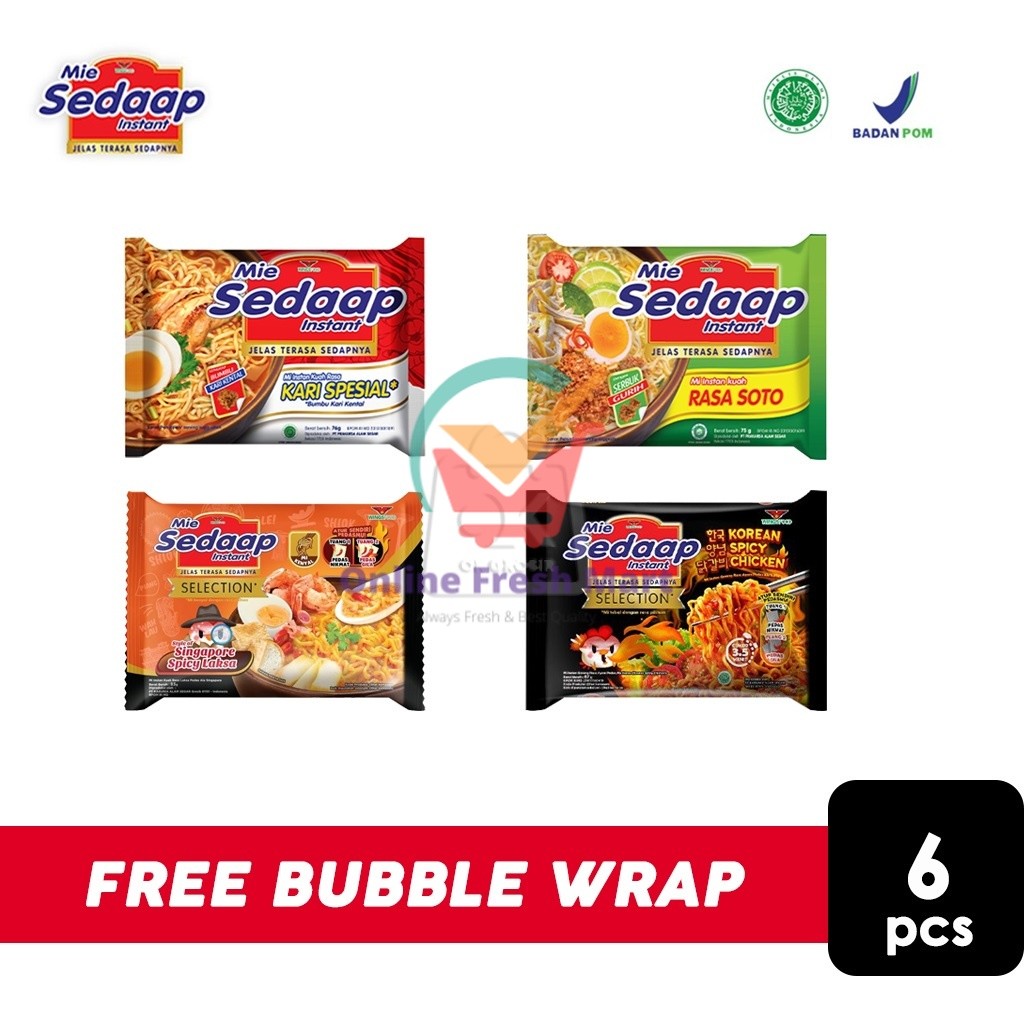 

Mie Sedaap Korean Spicy Chicken / Laksa / Soto / Kari Spesial (6 pcs) - Online Fresh Mart Denpasar
