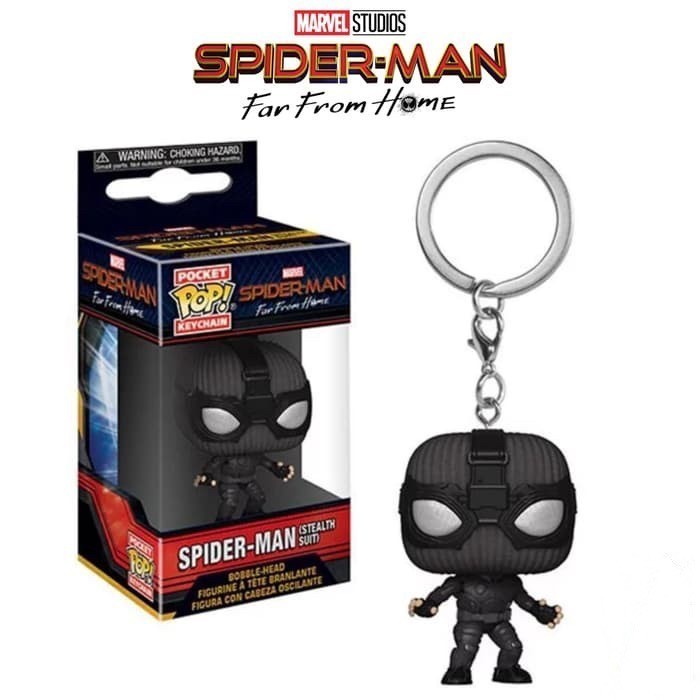 POCKET POP KEYCHAIN FAR FROM HOME SPIDERMAN STEALTH SUIT FUNKO