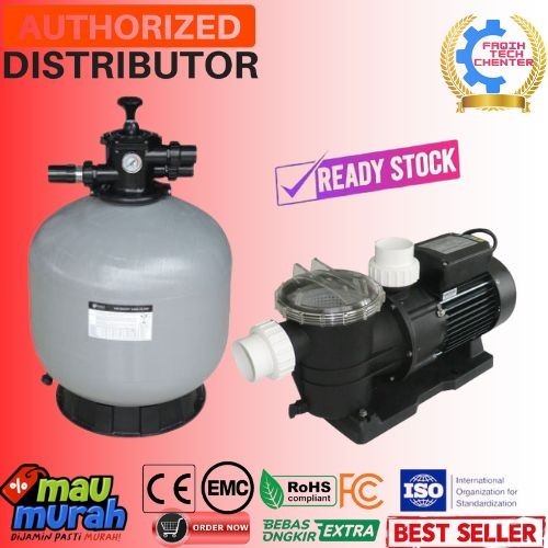 Pompa Air Kolam Renang 1 hp Paket pompa Kolam Renang + sand Emaux V350