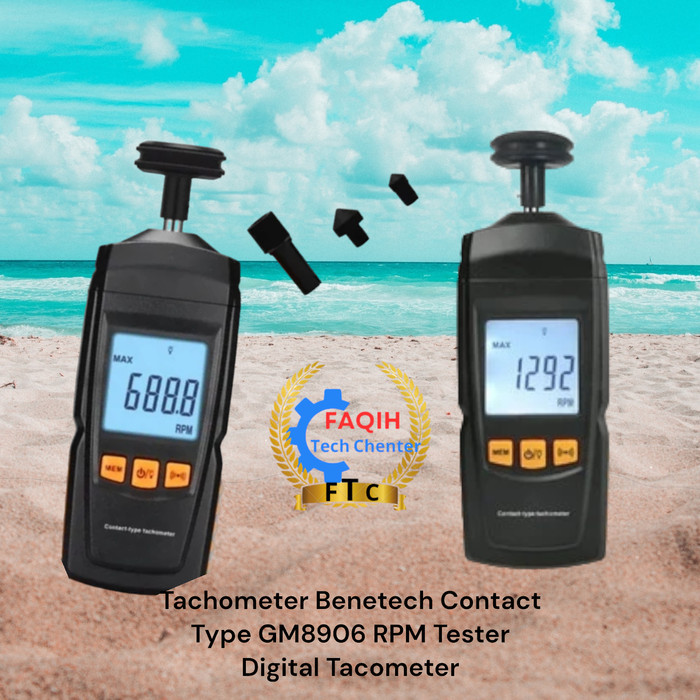 

Tachometer Benetech Contact Type GM8906 RPM Tester Digital Tacometer