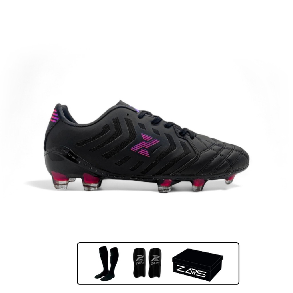Zars - Sepatu Bola Evo Infinity V2 FG Black/Pink/Purple junior anak-anak