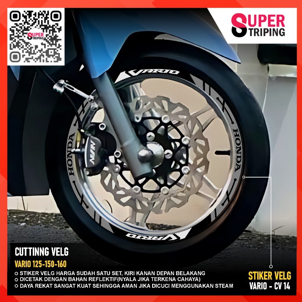 Stiker Cutting Velg Vario Led Old New 125 150 R14 Var 14