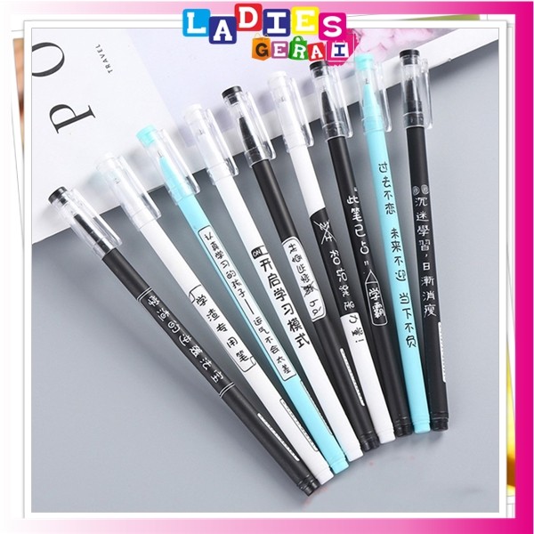 

Pulpen Warna Hitam Aksen Japanses Alat Tulis Kerja Pen Tinta Ujung Lancip Pena Gel 0.5mm Bolpoin