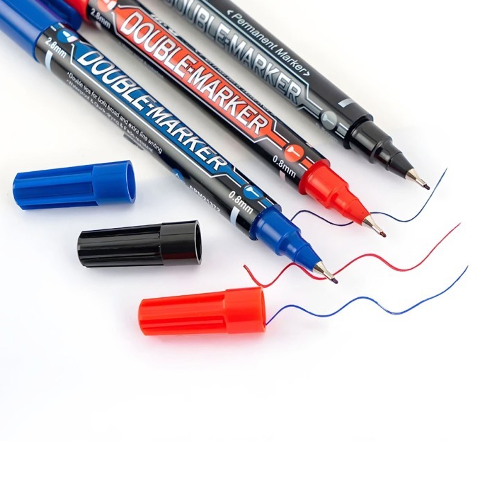 

Spidol Permanent Double Marker M&G APM21372 Spidol Tidak Bisa Dihapus 0.8mm