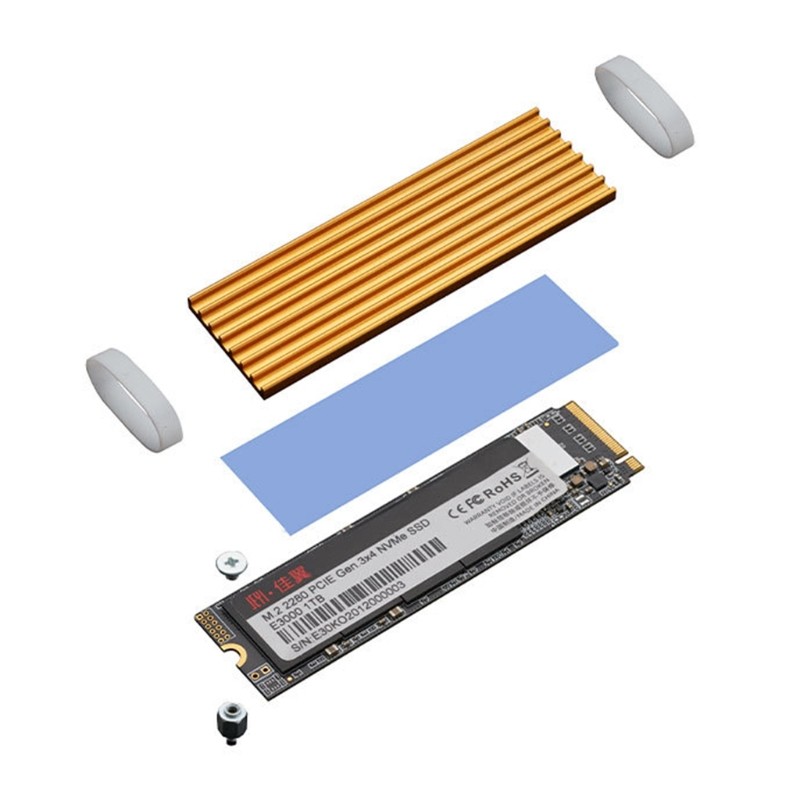 Easy Installation Solid State Hard Disk Heat Sink M.2 SSD NVMe Heat Sink Radiator for Computer PC PS