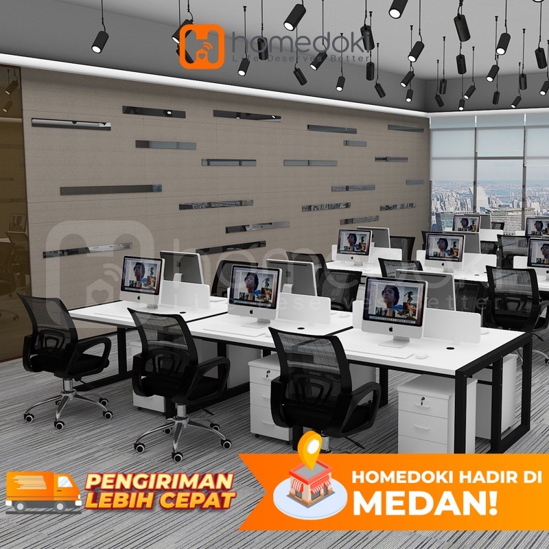 Homedoki Meja /Meja Kantor / Computer Desk /Meja Kantor / Meja Kayu Minimalis / Meja Kerja