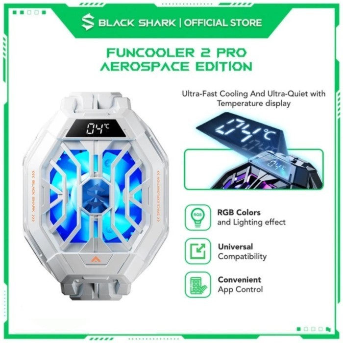 Black Shark Fun Cooler 2 Pro upgrade br20 BR30 cooling Kipas angin hp - BS2 Pro Black