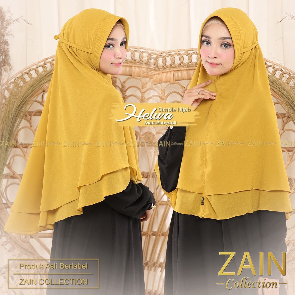 Jilbab syar'i || jilbab syari jumbo || jilbab ceruti 2 layer syar'i Helwa || By ZAIN Collection bisa