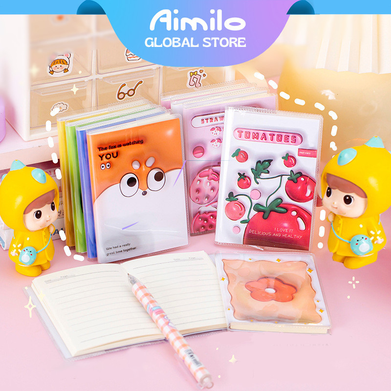 

[READY] Aimilo New Notebook A7 Buku Kecil Aesthetic Scrapbook Mini 60 Lembar