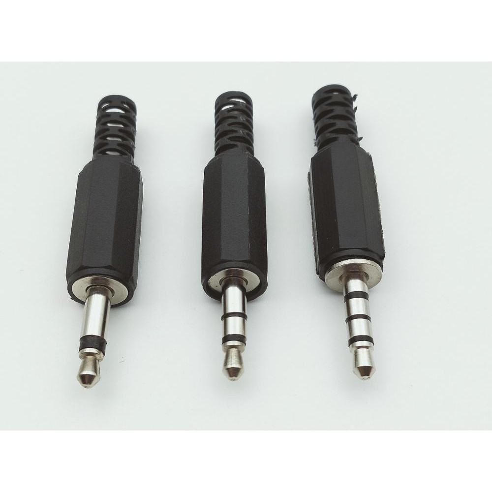 10pcs Audio adapter 3.5mm mono Stereo 4 PoleMale Plug Jack Soldering connector wholesale