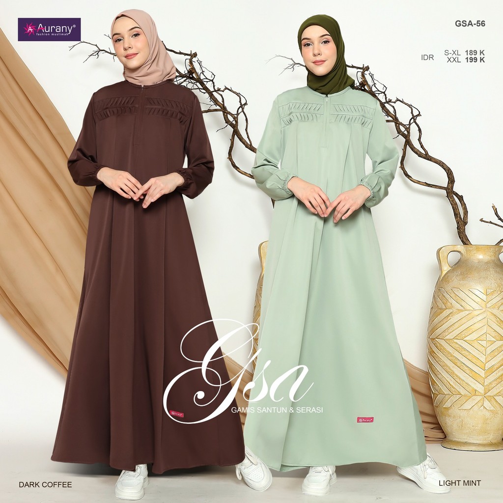 Kayssyari - Gsa 56 Gamis Wanita Muslimah Dewasa Original by Aurany Premium Lokal Brand