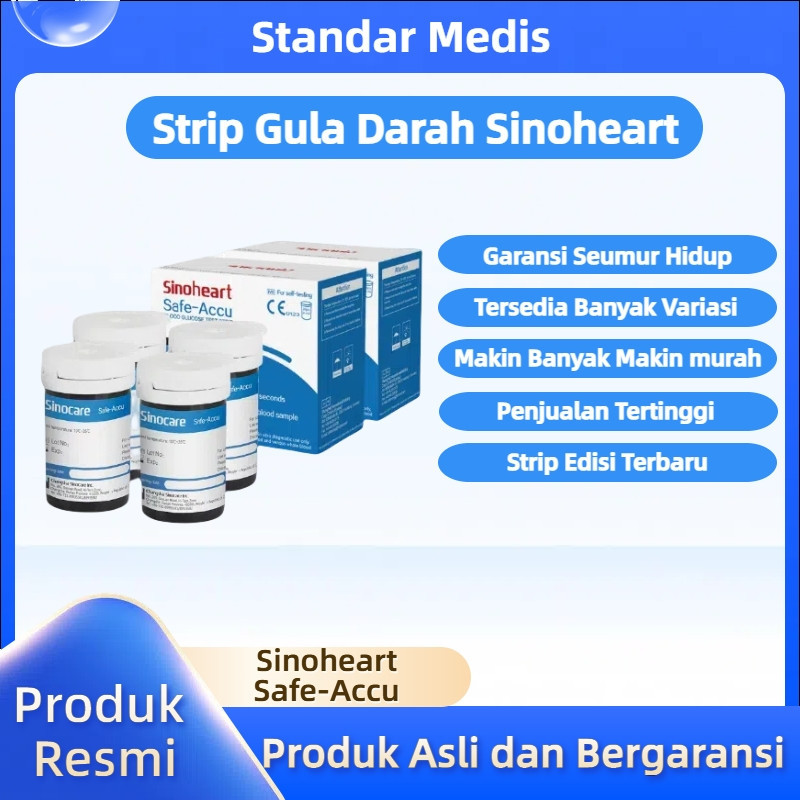Sinoheart Strip Gula Darah Sinocare Strip Gula Darah Stik Gula Darah Sinoheart Cek gula darah