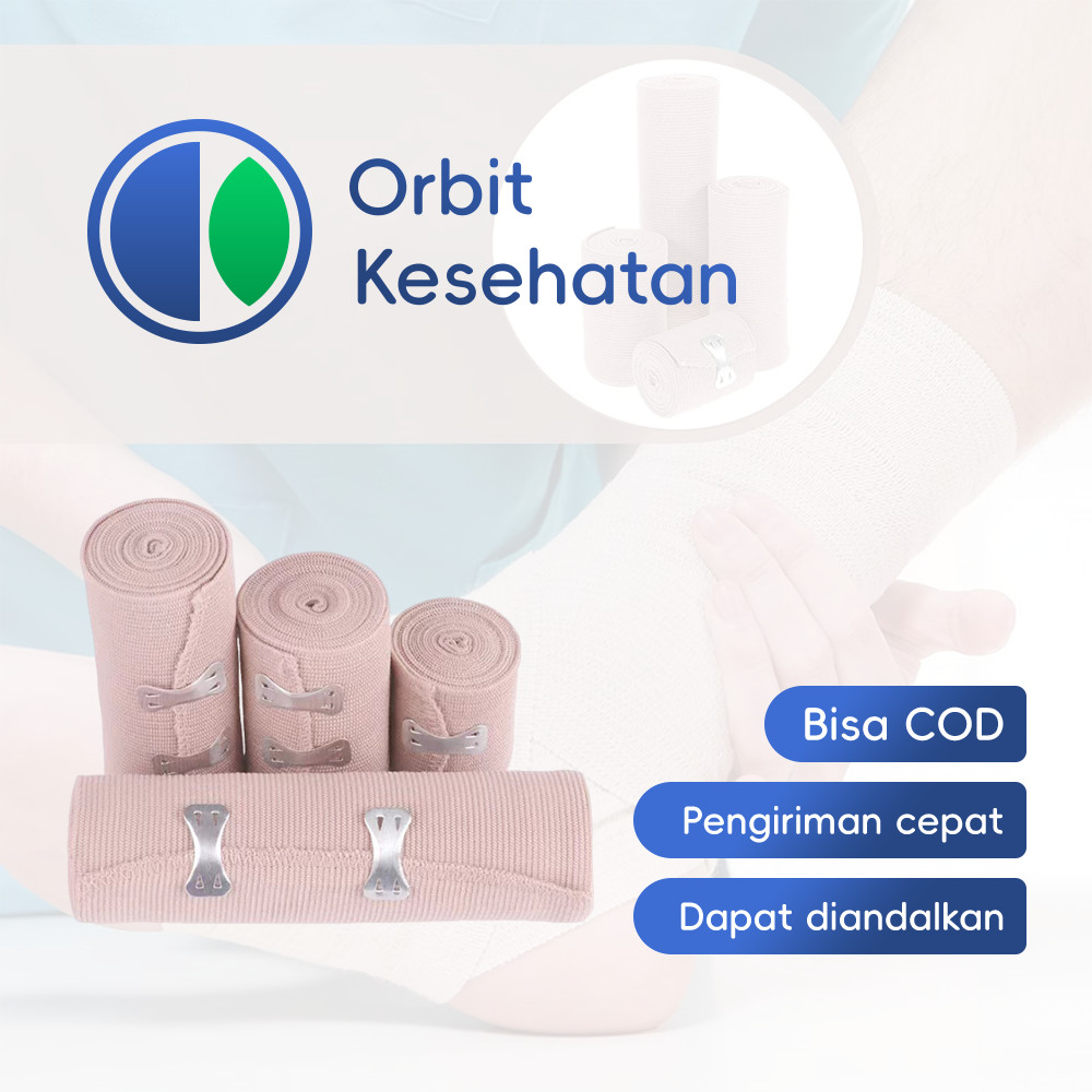 Bandage+perban klip/Perban Coklat Elastis 15cmX4.5m Perban Medis Pelindung Pergelangan Tangan Dan Ka