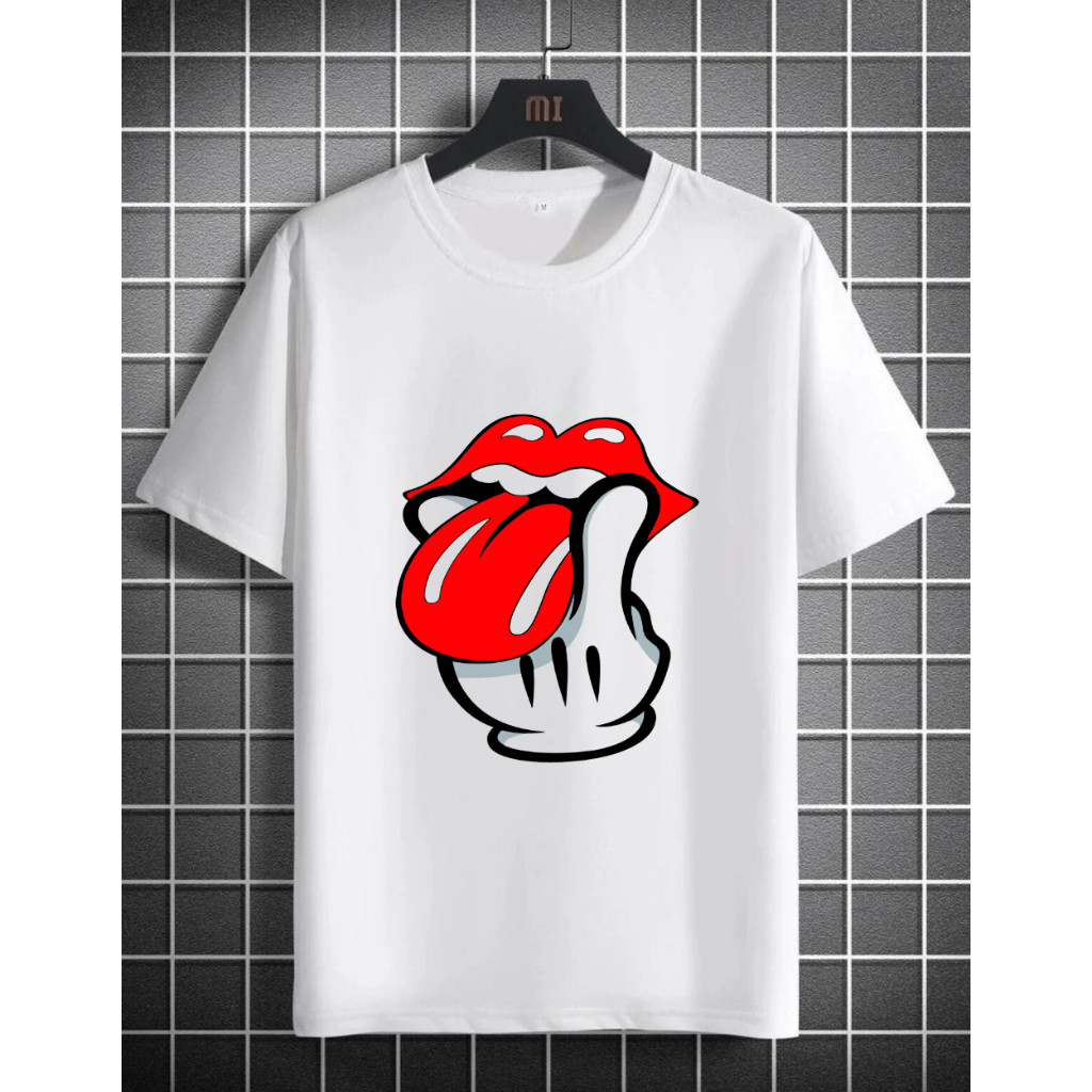 KAOS DISTRO PREMIUM BAND ROLLING STONES JARI | TSHIRT BAND METAL PRIA WANITA