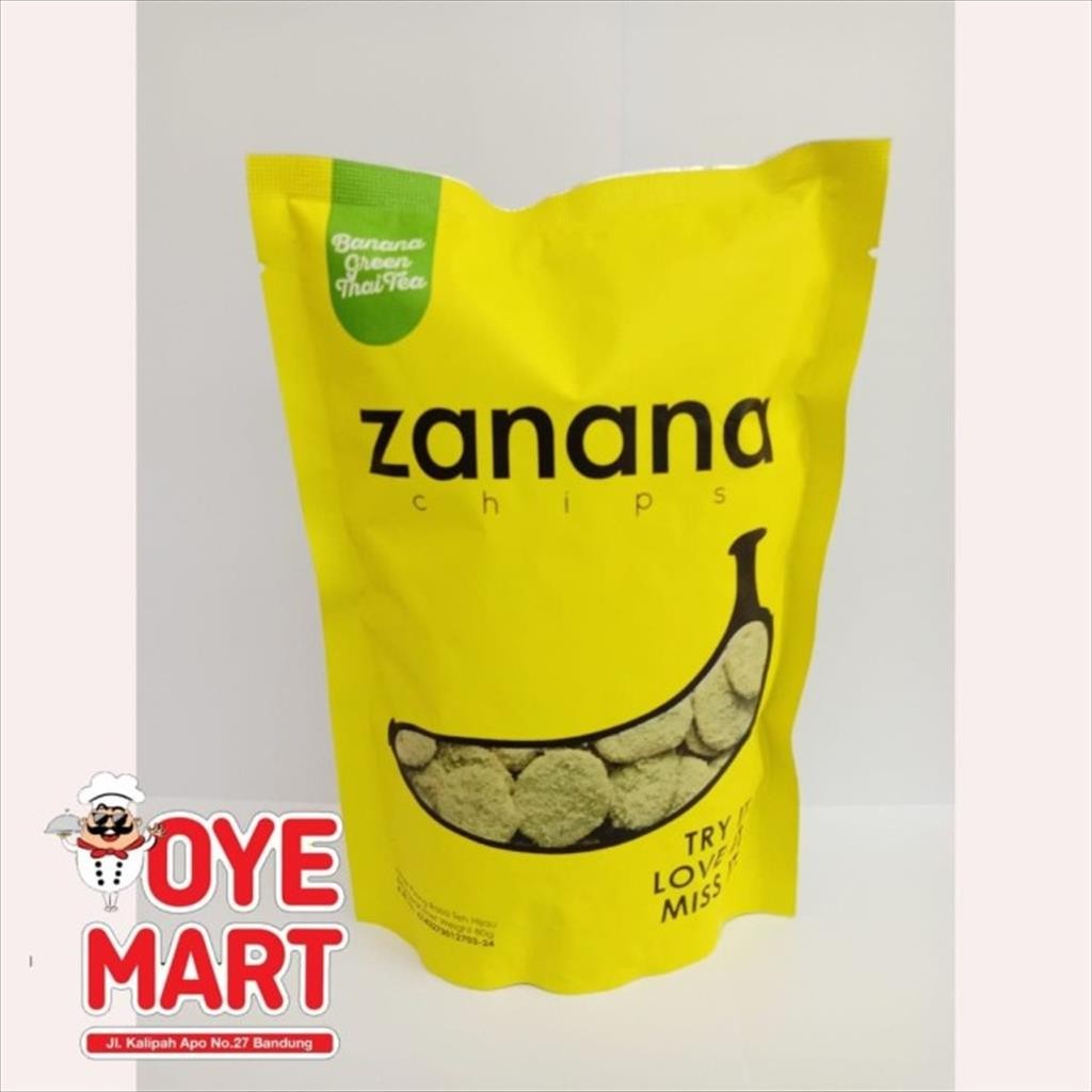 

ZANANA GREEN THAI TEA 80GR/KERIPIK PISANG RASA GREENTEA