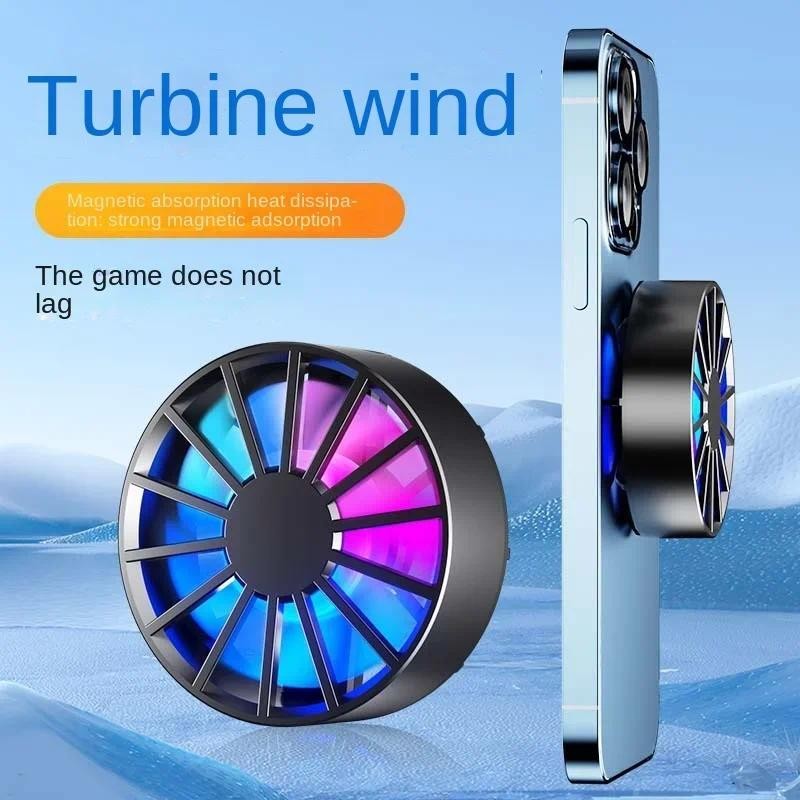 Magnetic Mobile Phone Air-cooled Radiator for Gaming Low Noise Fast Heat Dissipation Cooling Fan Coo