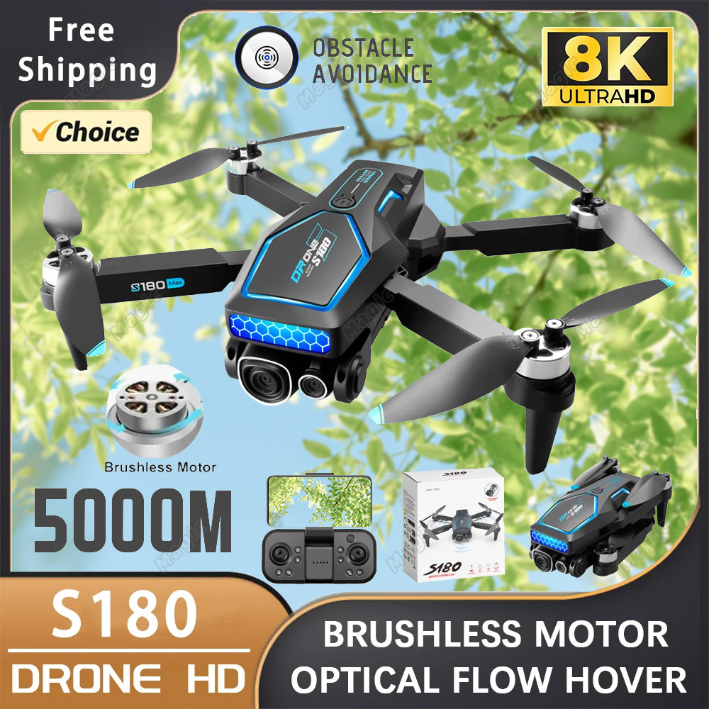 S180 Drone 8K Professional Camera HD GPS WIFI 5G 360° Obstacle Avoidance Dual Brushless Motor Foldab