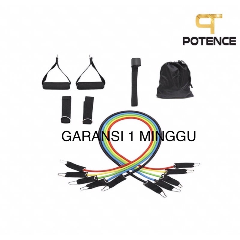 POTENCE RESISTANCE BAND 11 IN 1 TALI OLAHRAGA