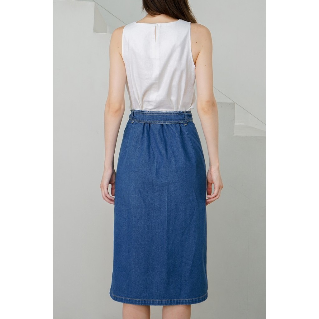 Kivee - Jovia Wrap Skirt Denim