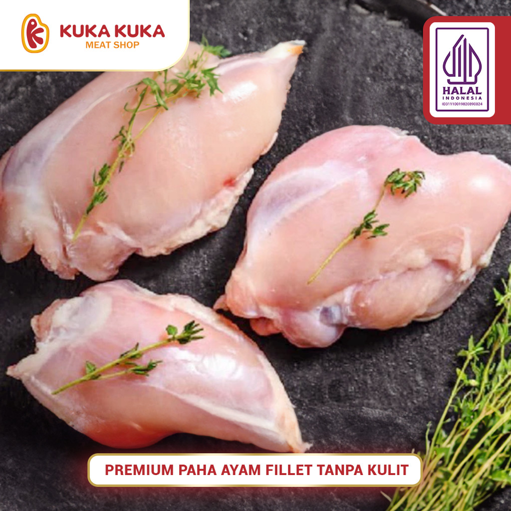 

Premium Paha Ayam Fillet Tanpa Kulit / Tanpa Tulang - Daging Kualitas Restoran uk 1 Kg Fresh Cut!