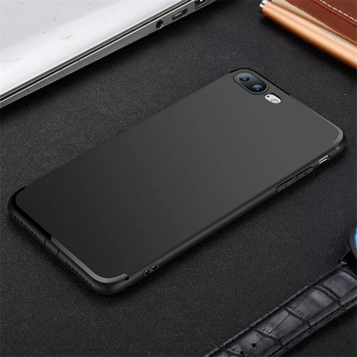 CASE IPHONE 7 PLUS SOFT CASE SLIM MATTE BLACK DOFF SOLID