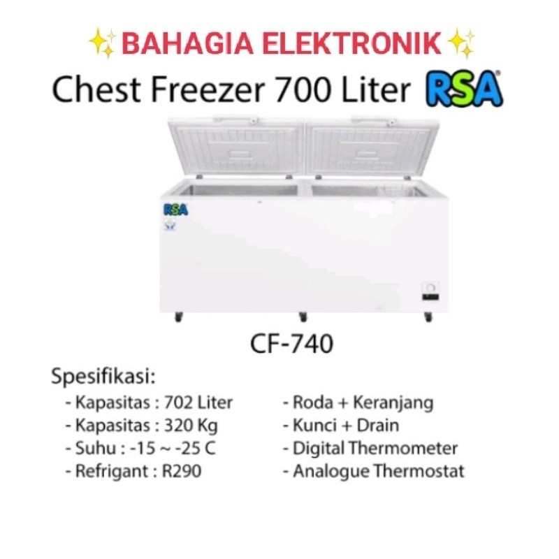 RSA CF-740 (702 LITER) CHEST FREEZER