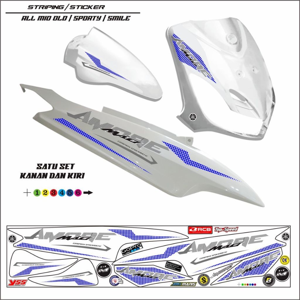 STRIPING MOTOR YAMAHA MIO OLD / MIO SMILE MIO LIS MEWAH