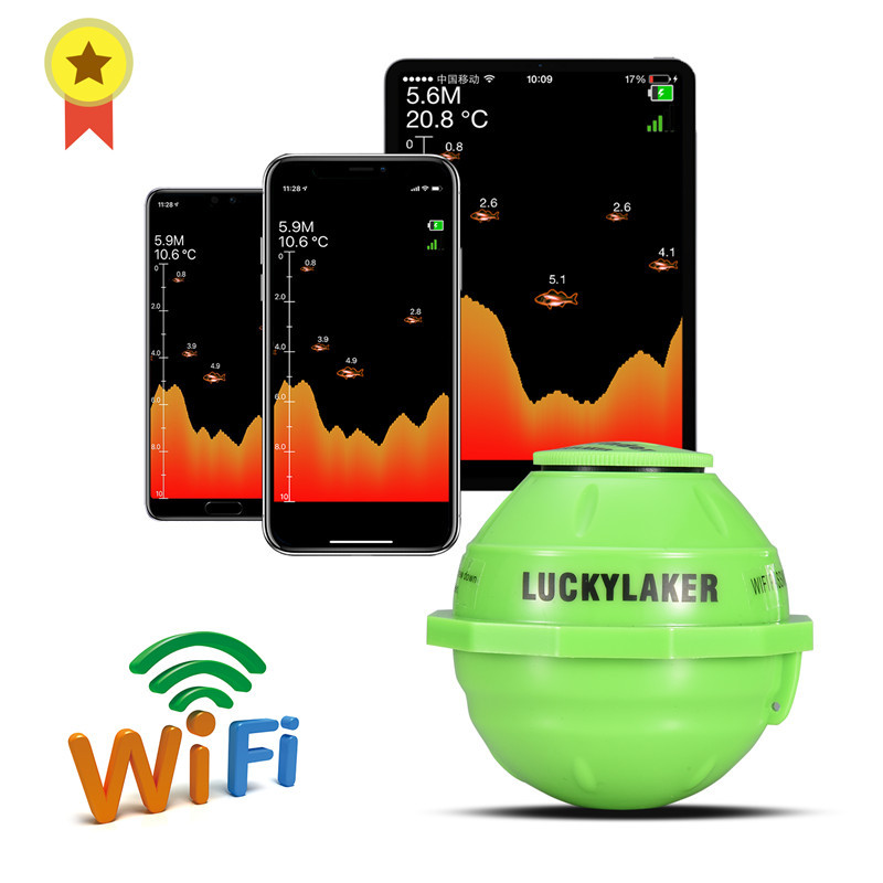 Lucky-Sonar Wireless Fish Finder Fish Finder Echo Sounder Detect for Lake and Sea Fishing IOS and An