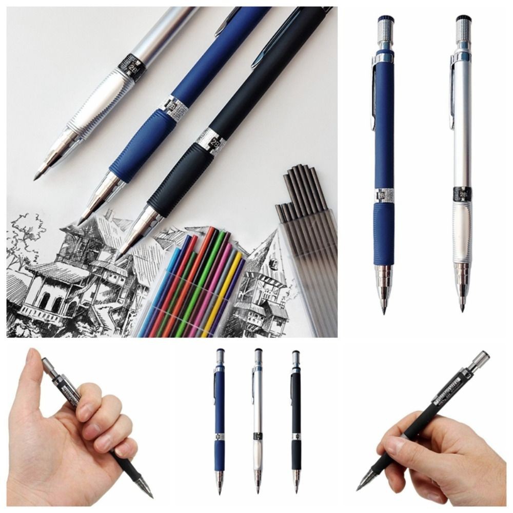 2mm Lead Mechanical Draft Pencil Drawing 2.0mm lead pencils 2B Drawing Sketch Exam Spare Stationery