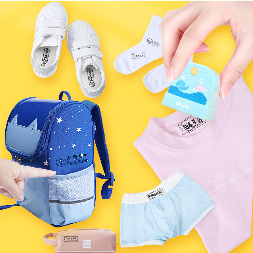 

Clothing Marker Stamps, Personal Inscriptions, Ink Stain-Free and Washable, Cartoon Characters, Clothing Stamps.