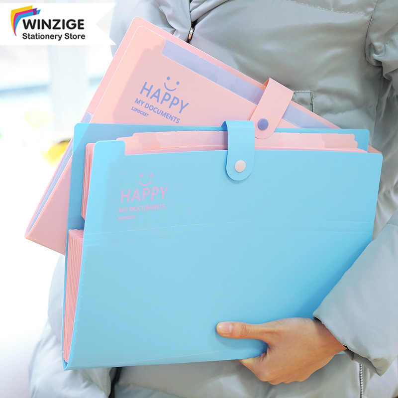 

Winzige A4 Tas File Aesthetic 12 Sekat Indeks Bahan 12 Slot A4 File Folder Organizer stationery korea pink school stuff perlengkapan sekolah alat tulis