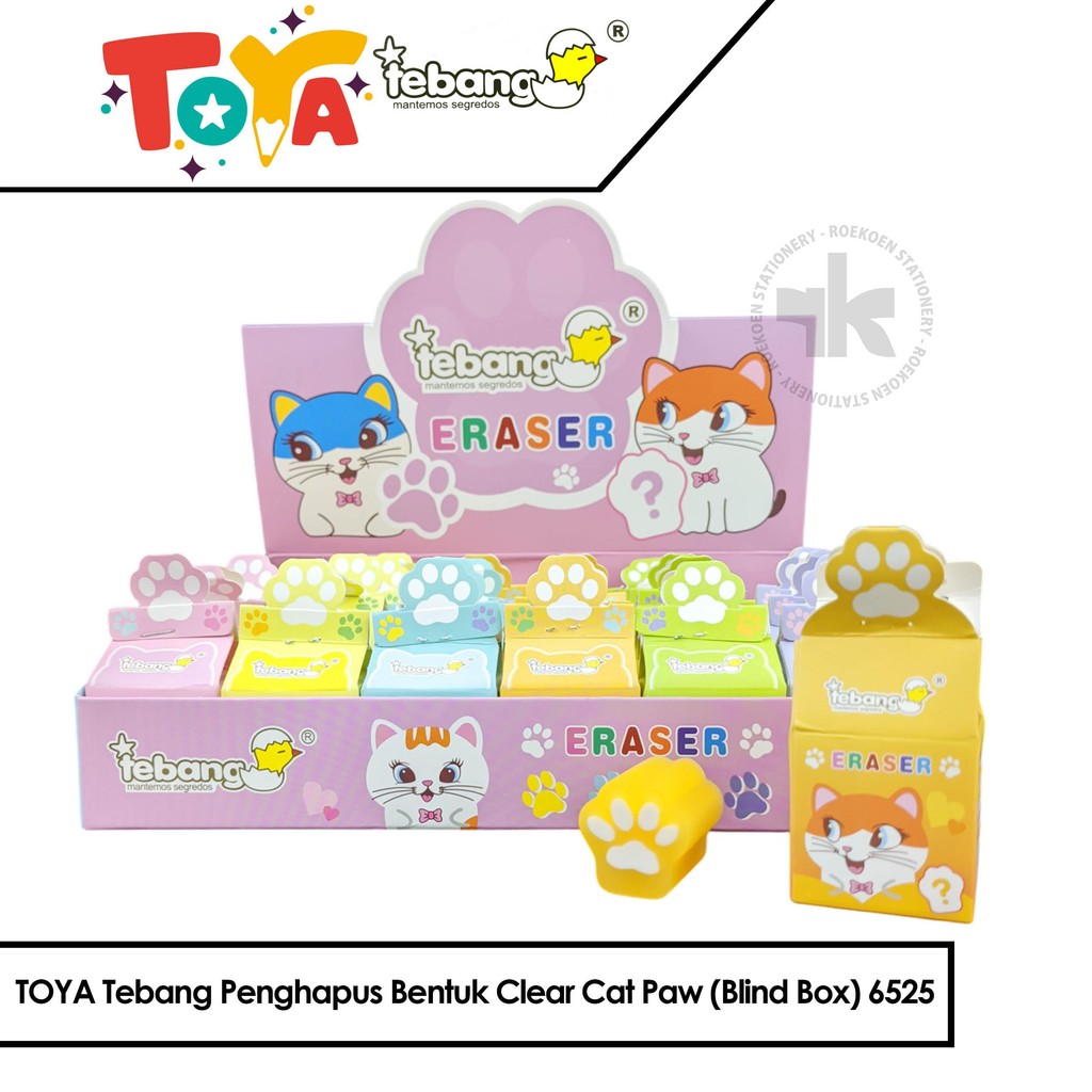 

TOYA Tebang Penghapus Bentuk Clear Cat Paw (Blind Box) TB6525