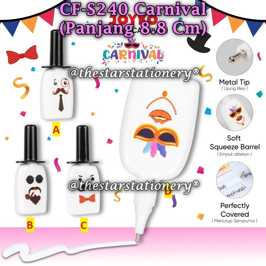 

(1 Biji) Correction Fluid JOYKO CF-S240 / Cairan Koreksi Penghapus Cair Joyko CF-S240 (1 Buah)