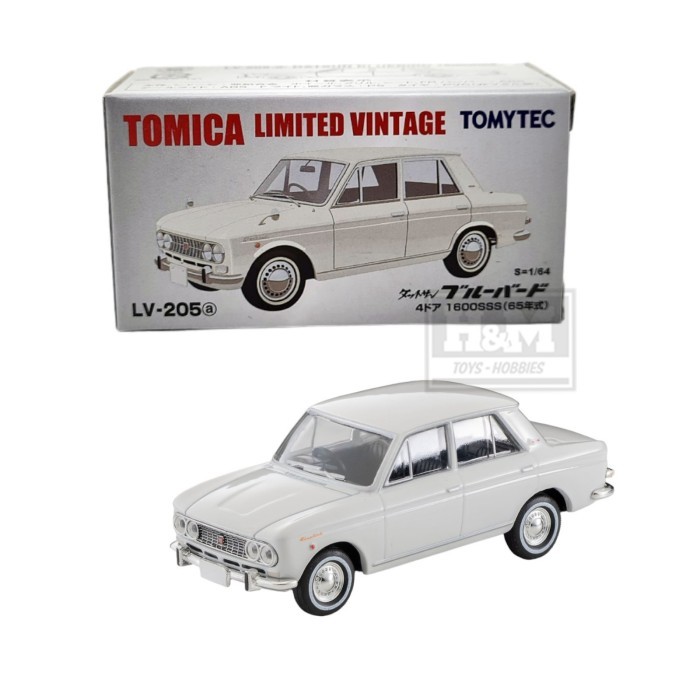 Tomica LV-205a Datsun Bluebird 4-door 1600SSS (white) 1965 Model