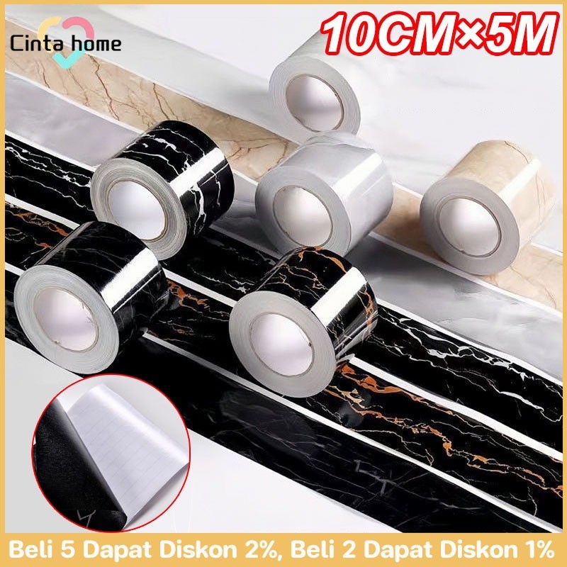 Wallpaper Sticker Border List Stiker Dekorasi Glossy Premium Anti Air Border Sticker Keramik Border 