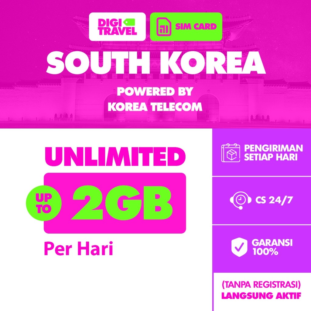 Sim Card Korea Selatan Unlimited | Simcard Korea Selatan Unlimited Langsung Aktif Pasti Connect | Si